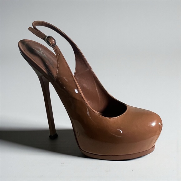 YSL SAINT LAURENT Rive Gauche Tribtoo105 Slingback Soft Nude/EU 40 US 10 BNIB - Picture 13 of 16